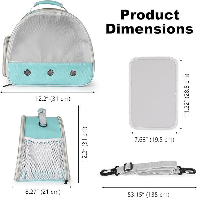 Guinea Pig Carrier,Guinea Pig Carrier for 2,Ventilation Carrier for Bearded Dragon,Reptile Travel Carrier for Lizards Sugar Glider Hedgehog Rat Parrot Birds,Airline Approved Green