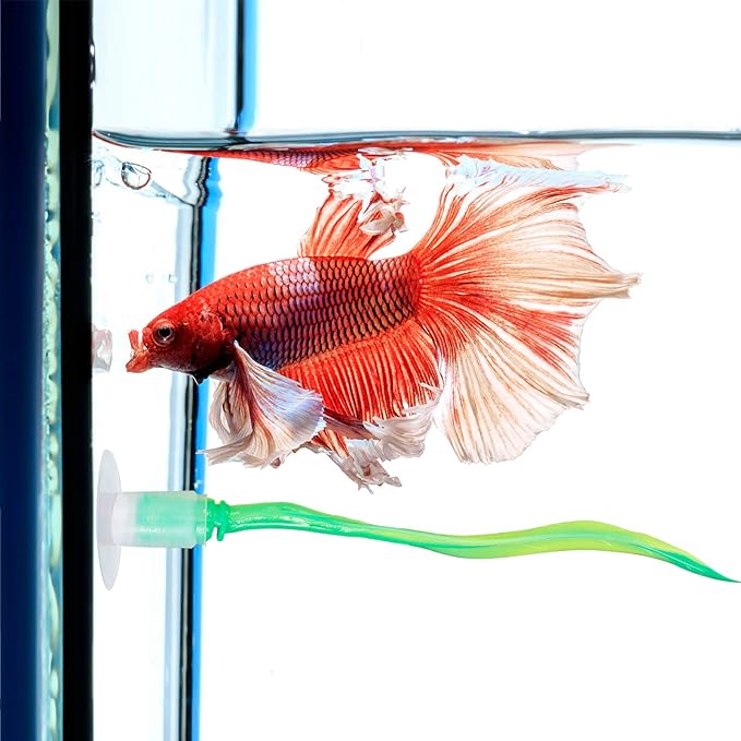 WILLBOND 2 Pcs Green Silicone Betta Fish Bed Leaf Hammock Betta Fish Tank Accessories Decorations for Aquarium Ornaments, Practical Resting Spot, No Bpa, Comfortable and Safe