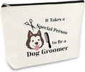 Dog Groomer Gift Makeup Bag Pet Grooming Gifts Cosmetic Bag Dogs Hairdresser Hair Stylist Gifts Dog Groomer Appreciation Thank You Gift Birthday Christmas Graduation Present for Dogs Owner Lover