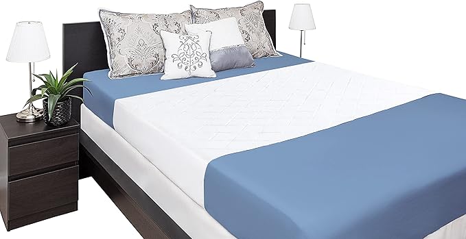 Washable Incontinence Bed Pads 36" x 37" (2 Pack) – Soft, Absorbent & Waterproof Mattress Protector with Tuck-in Sides – Reusable Twin Pads for Kids, Adults, Seniors & Hospital Beds