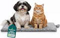 FurHaven ThermaNAP Self Warming Cat Mat, Dog Bed for Crates with Self-Warming Technology for Cozy Rest, Fully Machine Washable, Small, Plush Faux Fur, Gray