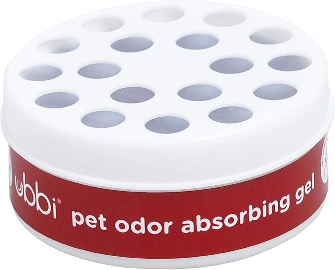 Ubbi Pet Odor Absorbing Eliminator Gel, Smell Removing Solid Lavender Scent Air Freshener, 12 Week Supply