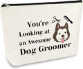 Dog Groomer Gift for Women Makeup Bag Pet Grooming Present Cosmetic Bag Dogs Groomer Thank You Gift Dog Stylist Hairdresser Salon Gifts Christmas Thanksgiving Day Birthday Gifts for Dogs Hairdresser