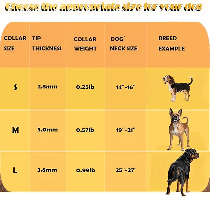 Dog Prong Collar - Stainless Steel Pinch Collar for Large Dogs Training, Adjustable Choker Chain Collar, Durable Dog Training Collar for Medium/Large Breed Obedience (3.0mm, Neck Size 22"-24")