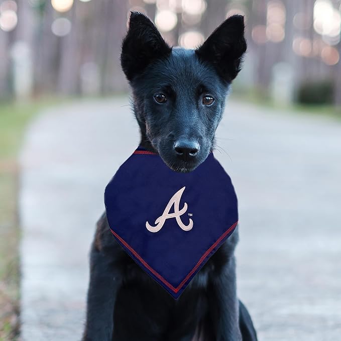 Pets First MLB Atlanta Braves TIE Bandana, Large/X-Large. Dog Bandana Scarf Bib for Pet Cat Dog. The Ultimate Game-Day, Party Bandanna, Birthday Event