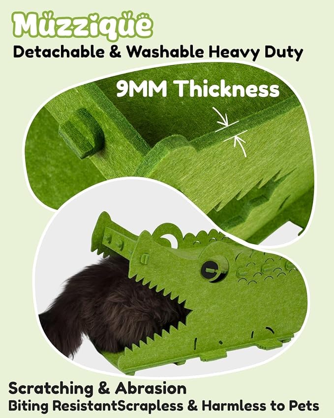 Cat Bed House, for 25 LBs Indoor Cats&Small Dogs, Large Cute Crocodile Felt Pet Perch, Insulated Washable Kitten Playhouse, Peekaboo Kitty Cave, Enclosed Puppy Nest, Multi Layer Bedside Cube Furniture