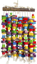 Deloky Extra Large Bird Parrot Chewing Toy-Multicolored Natural Wooden Blocks Bird Tearing Toys Suggested for Macaws Cockatoos,African Grey and a Variety of Amazon Parrots(X- Large)