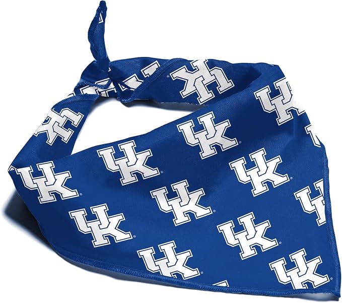 Kentucky Wildcats Officially Licensed Bandana for Dogs and Cats | Fits Pets Great Gift Idea | Easy-to-Tie (Large, 28")