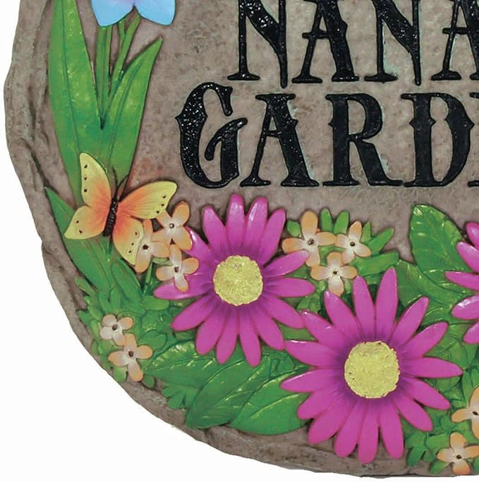 Spoontiques - Garden Décor - Nana's Garden Stepping Stone - Decorative Stone for Garden - Resin