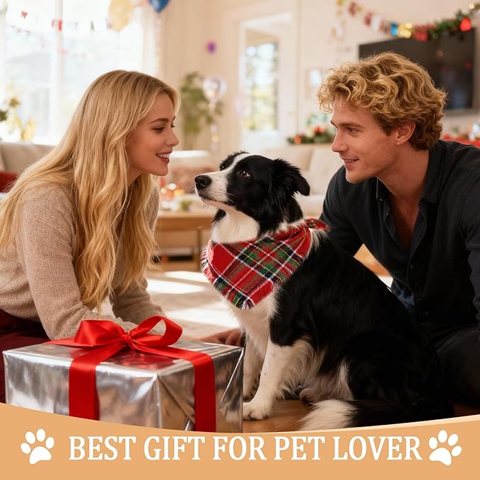 Personalized Dog Gifts Withe Name Custom Dog & Cat Bandana Personalized Pet Neckwear Dogs Costume Accessories for Small Medium Large Dogs Cats Birthday Valentines Day Gifts