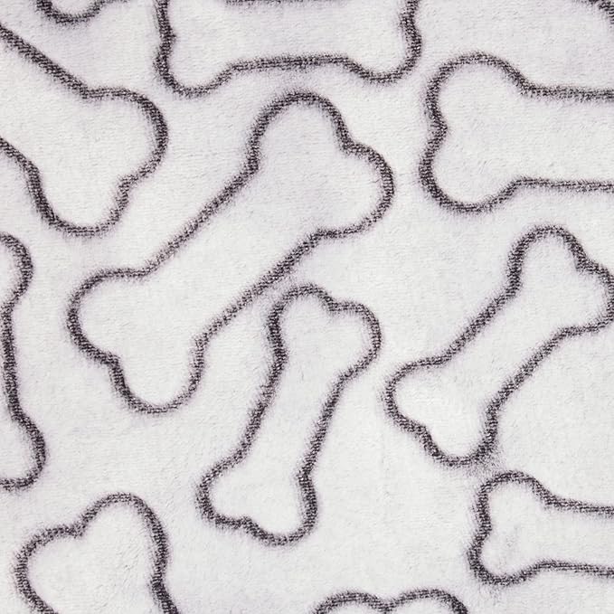 Bone Dry Embossed Bone Collection, Pet Blanket, 36x48, Black