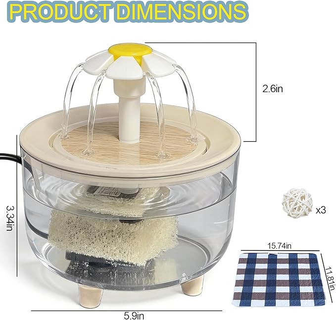 kathson Parrot Bathtub,Automatic Bird Bath Shower,Parakeet Bath Tub with Petal Circulating Filter Fountain,Birds Cage Bathing for Small Medium Parrots Lovebirds Conures Finches Cockatiels Budgie