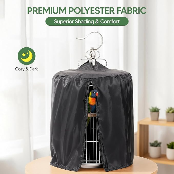 Bird Cage Cover Birdcage Cover Protector Washable Sunproof Dustproof Windproof for Lovebirds Parrot Budgies Home Use Indoor, 38cmx46cm