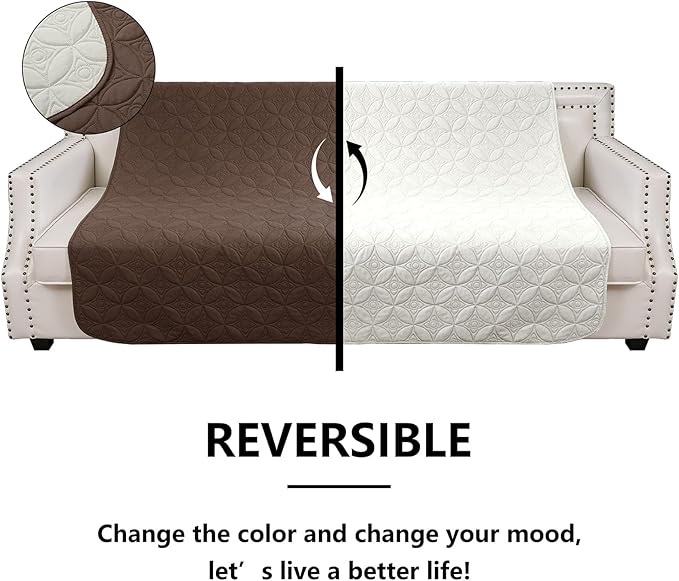 Waterproof Dog Blanket, 30x30 inches Small Pet Couch Covers for Sofa, Chair Bed Furniture Protector from Dogs Washable and Reversible-Chocolate+Cream