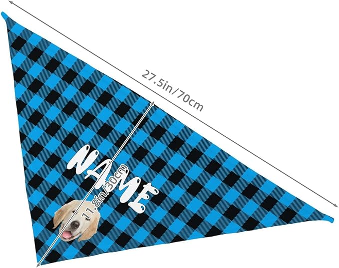 Custom Dog Bandana Add Your Text Photo Name Personalized Neckwear Bandanas Soft Customized Pet Scarf with Your Design Funny Gifts for Cat Dog Pet Style 03