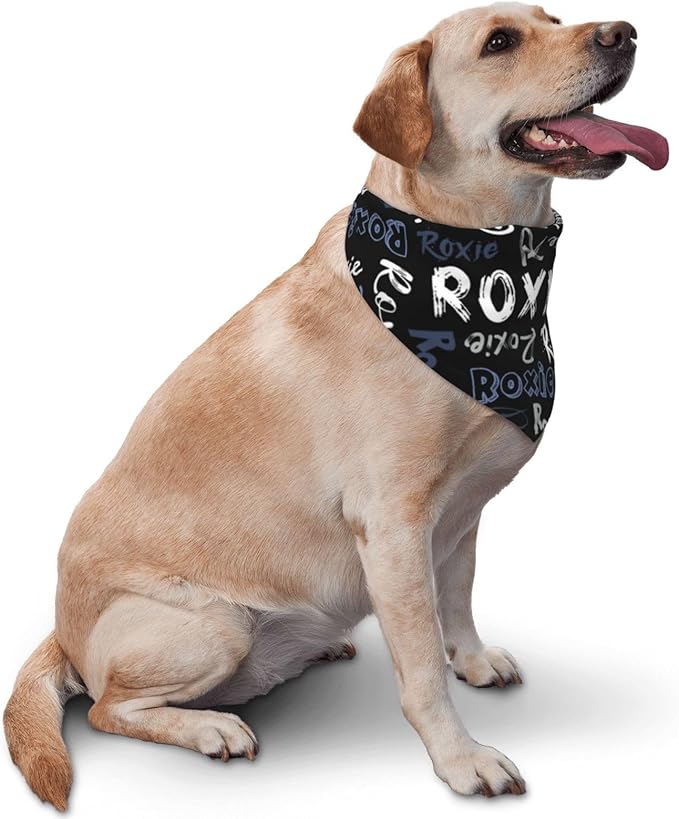 Custom Pet Scarf Personalized Dog Bandana with Name Personalized Add Your Text Bibs Triangle Head Scarfs Gift for Small Medium Large Dogs Cats Baby Puppy Pets Accessories