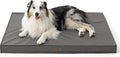 LE SURE Outdoor Waterproof Dog Bed for Large Dogs, Orthopedic Egg Crate Foam Pet Bed with Oxford Fabric Surface and Removable and Durable Cover, Machine Washable, 36''x27'', Grey