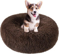 Dog Bed for Small Medium Large Dogs, 20 inch Calming Dogs Bed, Washable-Round Cozy Soft Pet Bed for Puppy and Kitten with Slip-Resistant Bottom