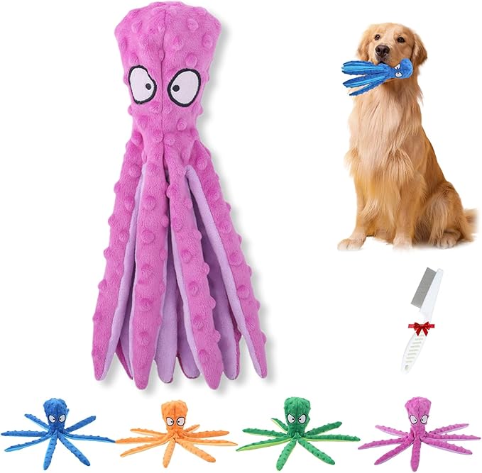 2025 New Upgrade Interactive Chew Pet Toy No Stuffing Bite-Resistant Squeaky Perfect for Puppies, Small and Medium Dogs (1pc Pink)