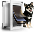3-Flap Insulated Aluminum Doggy Door for Walls, Heavy-Duty Telescoping Pet Door with Dual Security Locks & Magnetic Flaps, Closing Panel, Medium, Pets Up to 45 LB