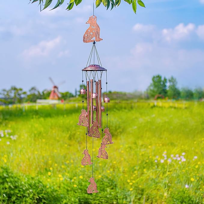 French Bulldog Wind Chimes for Outside,Dog Gifts for Women/Men/Sympathy Gift/Memorial Gifts/Birthday Festival Metal windchimes Outdoors/Indoors,Patio,Garden Decor,Home,Porch,Yard