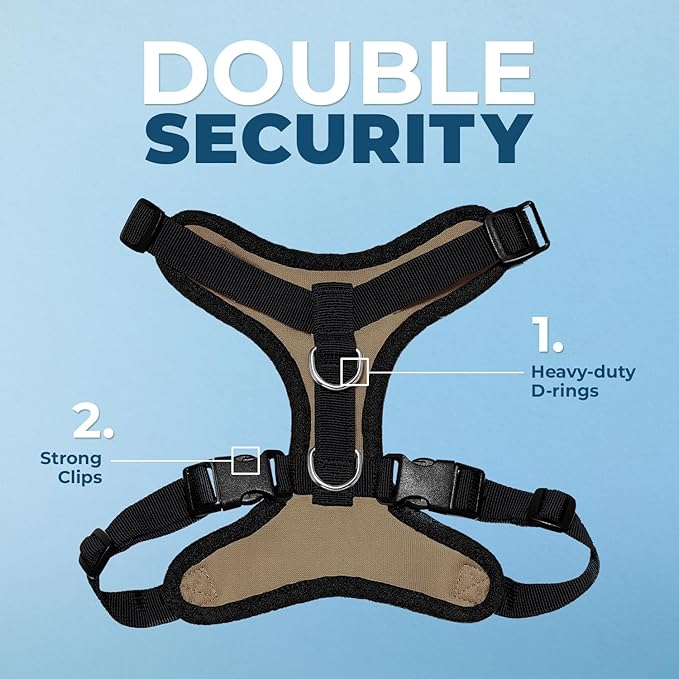 Voyager Step-in Pet Harness - All Weather Mesh, Adjustable Step in Harness for Cats and Dogs by Best Pet Supplies - Army/Black Trim, M