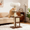 Cat Tree, 37.4-Inch Cat Tower with Plush Cozy Perch for Indoor Cats, Sturdy Tower with Fully Sisal-Wrapped Columns and Plush Toy Ball for Kitty Play,