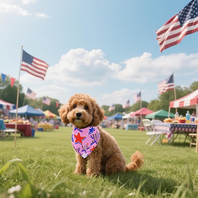 30 Pack 4th of July Dog Bandanas Bulk for Small Dogs Kittens Breed 18 Inch Patriotic Dog Bandanas XS Puppy Doggy Independence Day Dogs Bandana Grooming S