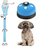 2 Pack Dog Doorbells, Pet Training Bells for Go Outside Potty Training and Communication Device Large Loud Dog Bell Cat Puppy Interactive Toys Adjustable Strap Door Bell (Light Blue)