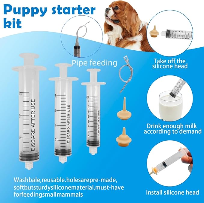 Whelping Kit for Puppies Birth - Reusable Birthing with 77Piece,Birthing Essentials with Emergency Whelping Supplies,Kitten Bottle Feeding kit for New Born Puppy Supplies and Kitten