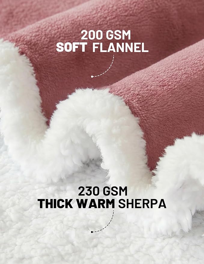 Mewaii Wearable Blanket Hoodie for Adults, Warm Sherpa & Soft Flannel Long Sweatshirt with Giant Pocket, Cozy Gifts for Women
