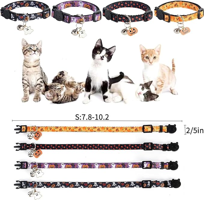 Yizepet Cat Collars with Bells, Breakaway Kitten Collar, Cute Kitty Collar, Pet Supplies Accessories