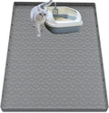 Cat Litter Mat for Litter Box, Silicone Large Cat Litter Trapping Mat - 40x28 in, Waterproof & Non-Slip, Durable & Easy Clean, Gray