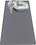 Cat Litter Mat for Litter Box, Silicone Large Cat Litter Trapping Mat - 51.2x25.6 in, Waterproof & Non-Slip, Durable & Easy Clean, Gray