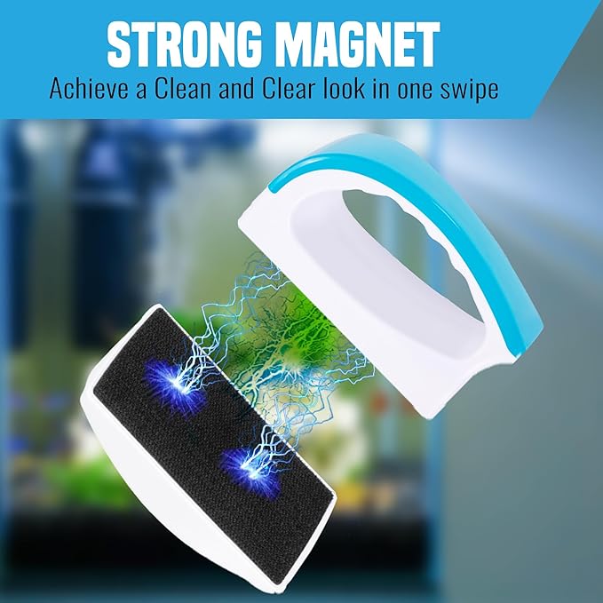 JOR Magnetic Scrubber for Aquarium Fish Tank, Scratch-Free Glass Scraper, Keep Hands Dry, Non-Slip, Self-Floating Strong Cleaning Magnet, Aquarium Cleaner for Acrylic Tanks
