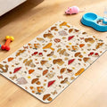 Dog Food Mat for Pet Cat Food Mat, Mushroom Absorbent Quick Dry Dog Bowl Mats for Food and Water, Non-Slip Cat Pet Feeding Mats for Floor Placemats 12"x20"