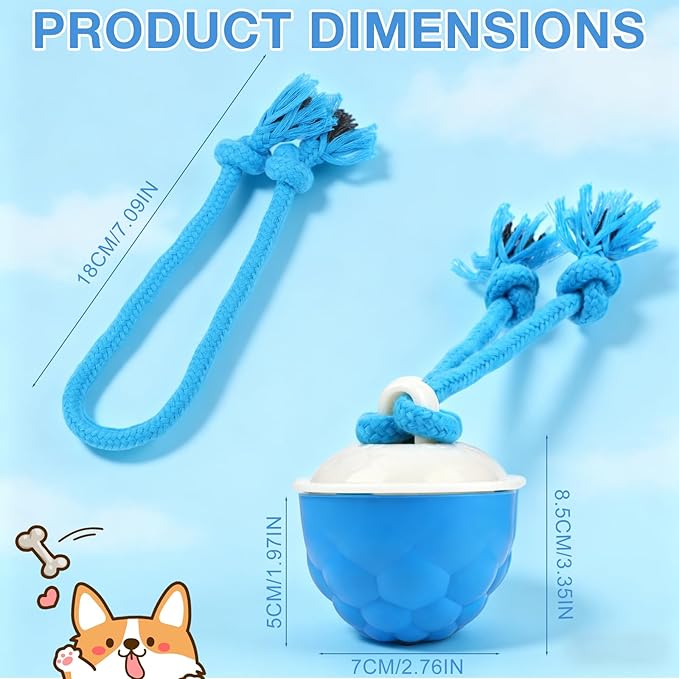 Interactive Dog Ball Toy (3.35x2.76in), 2026 Upgraded Automatic Rolling Ball with 3 Modes, USB Rechargeable, Smart Motion Pet Ball, for Small Medium Large Dogs Indoor Outdoor Play (Blue)
