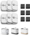 PETLIBRO 6 Packs Replacement Filters for Dockstream Cat Water Fountain PLWF105/PLWF115/PLWF106/PLWF116/PLWF005, 3 Months Set of Replacement Filters for Ultra Quiet Pet Water Fountain