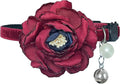 Fupo Cat Collars for Girl Cats - Floral Cat Collar Breakway Kitten Collar with Bell for Small Female Cats Puppies (Red)