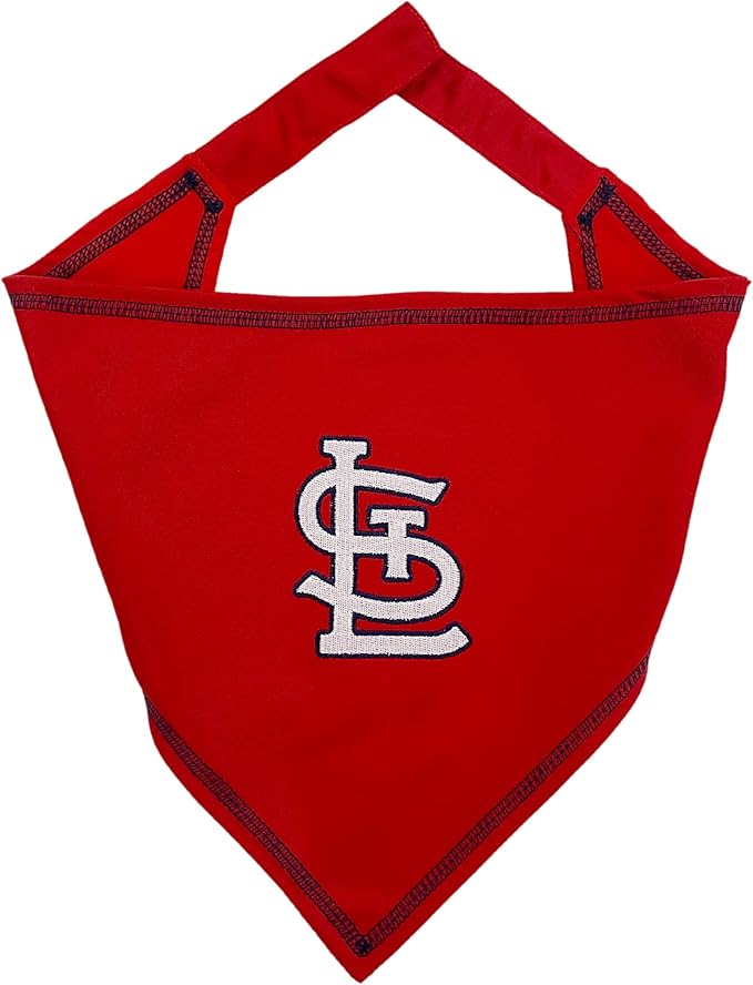 Pets First MLB ST. Louis Cardinals TIE Bandana, Large/X-Large. Dog Bandana Scarf Bib for Pet Cat Dog. The Ultimate Game-Day, Party Bandanna, Birthday Event