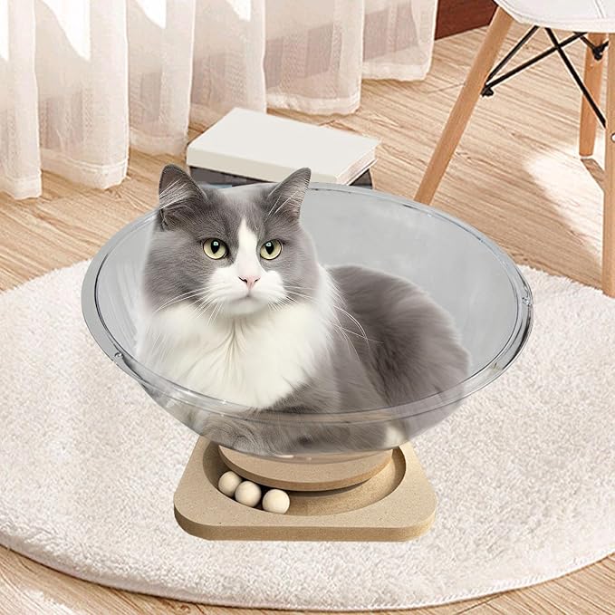 Space Capsule Cat Bed Cat Furniture Universal Easy Cleaning Activity Centre Pet Accessories Cat Nest for Rabbits Puppy Bunny, 42cm