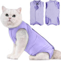 Avont Cat Recovery Suit - Kitten Onesie for Cats After Surgery, Cone of Shame Alternative Surgical Spay Suit for Female Cat, Post-Surgery or Skin Diseases Protection -Purple(M)