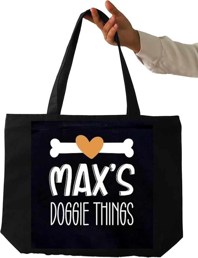 Custom Pet Bag, Custom Dog Mom Gift, Dog Owner Gift, Dog Lover Gift, Gift For Dog Mom, Personalized Dog Tote Bag, Cotton Canvas Tote