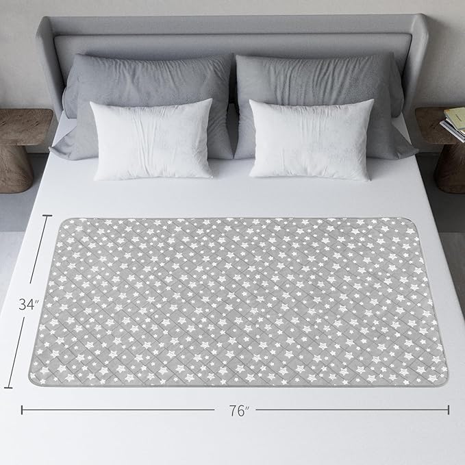 Waterproof Bed Pads Washable, Absorbent Chuck Pads for Incontinence, Waterproof Mattress Protector for Seniors, Bedwetting Kids, Hospitals, Pets, 34"x76" 2 Pack