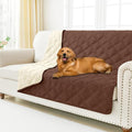 Smiry Waterproof Dog Bed Cover Blanket 52x82, Soft Reversible Pet Blanket, Washable Leakproof Cats Dogs Couch Cover for Sofa, Couch, Furniture, Brown/Beige