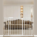 WAOWAO Baby Gate 43.3-52.75" Extra Wide Pressure Mounted Walk Through Swing Auto Close Safety White Metal Toddler Kids Child Dog Pet Puppy for Stairs,Doorways,Kitchen