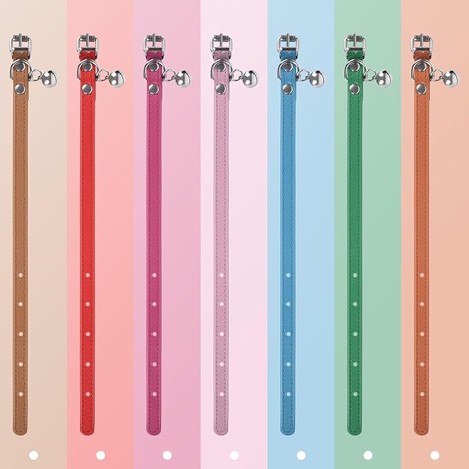 XS Dog Collar for Teacup Adjustable Teacup Dog Collar for Small Medium Large Dogs 3/8 inch Width (Orange, XS)
