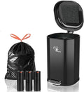 Dog Poop Trash Can Outsides, 18L/4.76 Gal Portable Waste Bin with Lid and Removable Inner Odor Control for Indoor Outdoor Dog Waste Station for Bathroom &Kitchen -45 Waste Bags