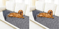 Smiry Waterproof Dog Bed Cover Blanket 30x70, Soft Reversible Pet Blanket, Washable Leakproof Cats Dogs Couch Cover for Sofa, Couch, Furniture, Lattice, Grey/Dark Grey (Pack of 2)