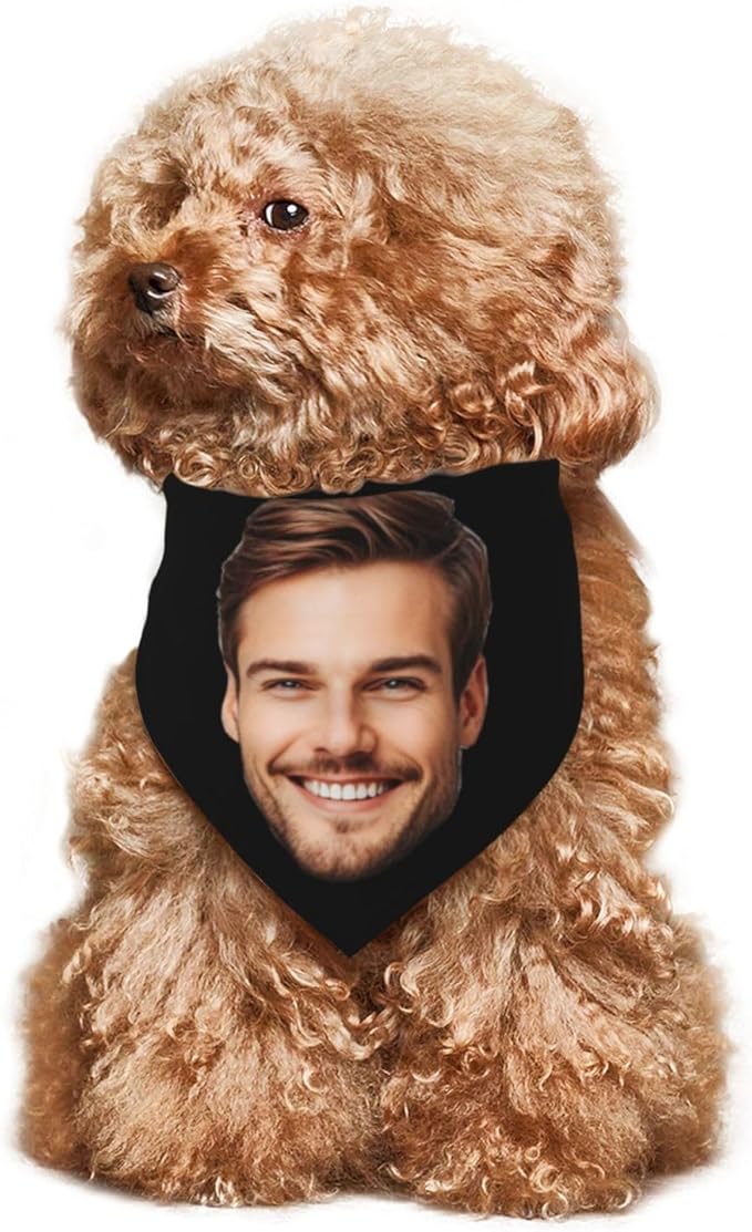 Custom Dog Bandana for Cat Dog Pet Add Your Design Personalized Neckwear Bandanas with Your Text Logo Image Customized Pet Scarf Funny Gifts Style 08
